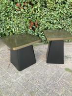 Industriële Bijzettafels /Set Vierkante Metalen Tafeltjes, Minder dan 55 cm, Metaal of Aluminium, Vierkant, Zo goed als nieuw