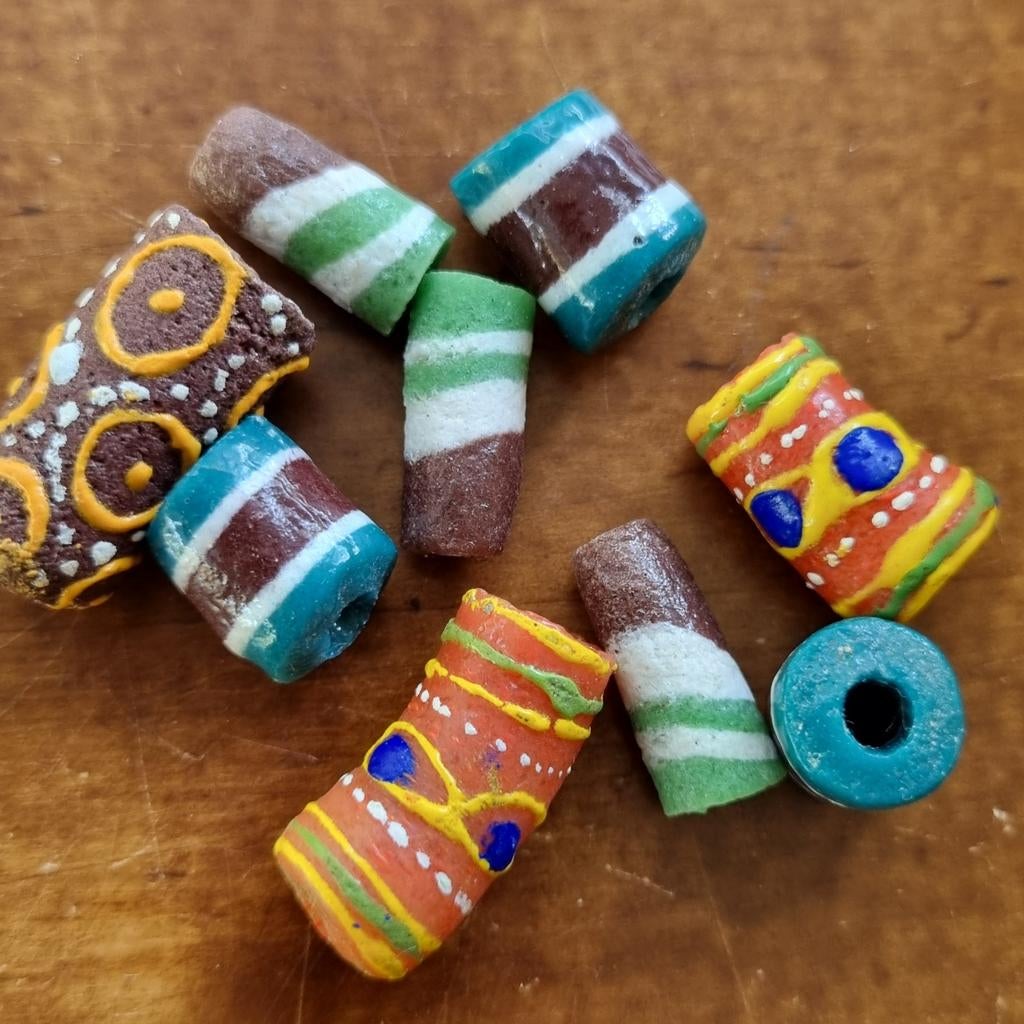 Afrikaanse kralen glaskralen afrika handgemaakt tradebeads, Verzenden, Nieuw, Kraal