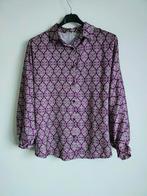 Mooie paarse blouse met patroon mt.M/L, Paars, Ophalen, Maat 38/40 (M), Onbekend