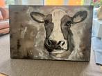 Groot schilderij Friese koe, Ophalen of Verzenden, Nieuw, Schilderij, Minder dan 50 cm