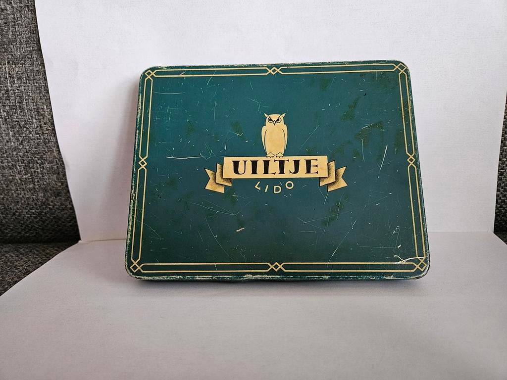 Oud Sigarenblikje Uiltje Lido, Verzamelen, Blikken, Verzenden, Gebruikt