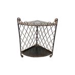 Vintage metalen hoek étagère, Huis en Inrichting, Woonaccessoires | Etagères, Ophalen of Verzenden, Gebruikt