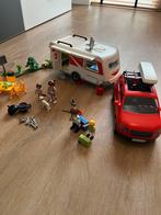 Playmobil 5434 en 5436 auto en caravan, Ophalen of Verzenden, Gebruikt