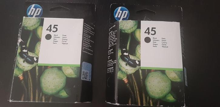 2 Originele HP 45 Inktcartridges, Computers en Software, Printerbenodigdheden, Nieuw, Cartridge, Ophalen of Verzenden