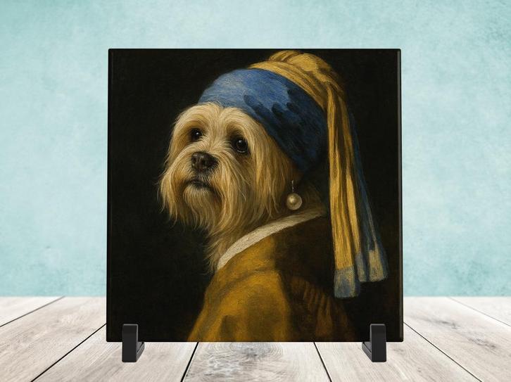 Het Meisje met de Parel - Lhasa Apso, Huis en Inrichting, Woonaccessoires | Overige, Nieuw, Verzenden