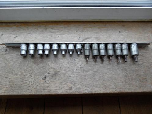 GEDORE ITX 30 TX-30 torx doppen in- uitwendig 3/8 15 st rail, Auto diversen, Autogereedschap, Zo goed als nieuw, Ophalen of Verzenden