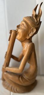 Balinees beeld van fluitspeler  hoogte 24cm, Antiek en Kunst, Ophalen of Verzenden