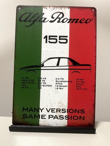 Alfa Rome 155 metalen reclamebord (Old Look) beschikbaar voor biedingen