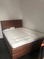 Boxspring 140-200 Goossens Infinity 450, Ophalen, Bruin, Tweepersoons, 140 cm