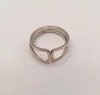 Zilveren modernistische ring Sterling zilver 925 maat 15, Ophalen of Verzenden, Dame, Zilver, Zilver