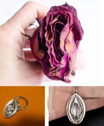 Yoni, erotische sleutelhanger of kettinghanger beschikbaar voor biedingen