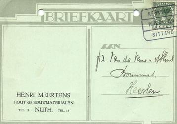 Henri Meertens, Nuth - 04.1931 - briefkaart beschikbaar voor biedingen