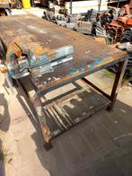 Werkbank met bankschroef 245x85x80 bxdxh, Doe-het-zelf en Verbouw, Werkbanken, Ophalen, Zo goed als nieuw, Bankschroef