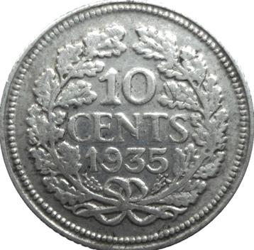 Nederland 10 cent 1935 (zilver) beschikbaar voor biedingen