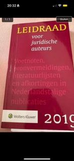 Leidraad voor juridische auteurs 2019, Boeken, Studieboeken en Cursussen, Ophalen of Verzenden, Zo goed als nieuw
