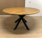 150cm ronde eettafel met massief houten blad & Matrix X poot, Huis en Inrichting, Tafels | Eettafels, Ophalen, 100 tot 150 cm