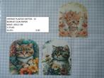 vintage plaatjes katten boog 15 ( alleen verzenden, Ophalen, Nieuw, Dieren, Knipvel