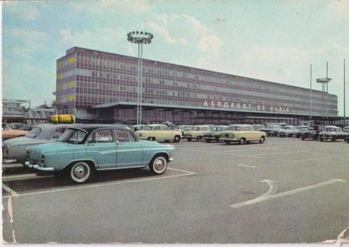 Frankrijk, Parijs , Orly met auto's Simca Aronde, Peugeot 40, Verzamelen, Ansichtkaarten | Buitenland, Gelopen, Frankrijk, 1960 tot 1980
