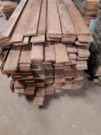 Partij, 400m1, gebruikte hardhouten planken, 20/105 mm, Tuin en Terras, Gebruikt, Ophalen of Verzenden, Planken