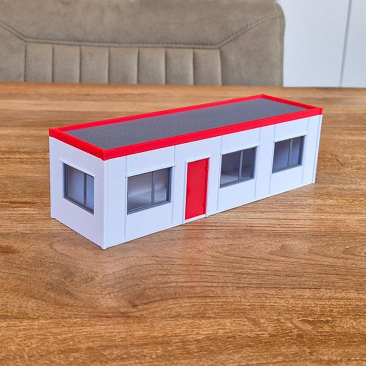 Unit met plat dak (10x3x3meter) – Schaal 1-50, Hobby en Vrije tijd, Modelauto's | 1:50, Nieuw, Bus of Vrachtwagen, Tekno, Ophalen of Verzenden