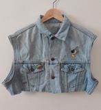 Vintage 90s Levis crop oversized jacket pins, Levi’s, Ophalen of Verzenden, Gedragen, Blauw