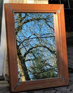 Grote spiegel met koperen lijst, Ophalen, Rechthoekig