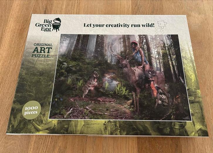 Big Green Egg Puzzel - 1000 Stukjes, Hobby en Vrije tijd, Denksport en Puzzels, Zo goed als nieuw, Legpuzzel, 500 t/m 1500 stukjes