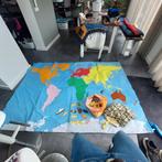 Wandkleed stof wereldkaart, Kinderen en Baby's, Kinderkamer | Inrichting en Decoratie, Ophalen of Verzenden, Zo goed als nieuw