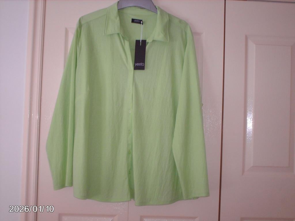 nieuwe blous merk YESTA maat 4   54/56, Kleding | Dames, Grote Maten, Blouse of Tuniek, Ophalen of Verzenden, Groen, Nieuw