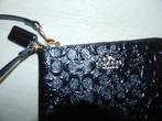 Coach lak portemonnee clutch monogram print goud merk erop, Verzenden, Zo goed als nieuw, Zwart, Avondtasje