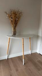 Bijzettafel halfrond, Huis en Inrichting, Tafels | Sidetables, Ophalen, Japandi, 50 tot 100 cm, Zo goed als nieuw
