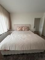 Beige Boxspring Bed 180x220 met Opslag, Huis en Inrichting, Slaapkamer | Bedden, Ophalen, Gebruikt, Beige, Tweepersoons