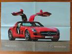 tweezijdige Poster Mercedes Benz SLS AMG, Rechthoekig Liggend, Ophalen of Verzenden, Zo goed als nieuw, A1 t/m A3