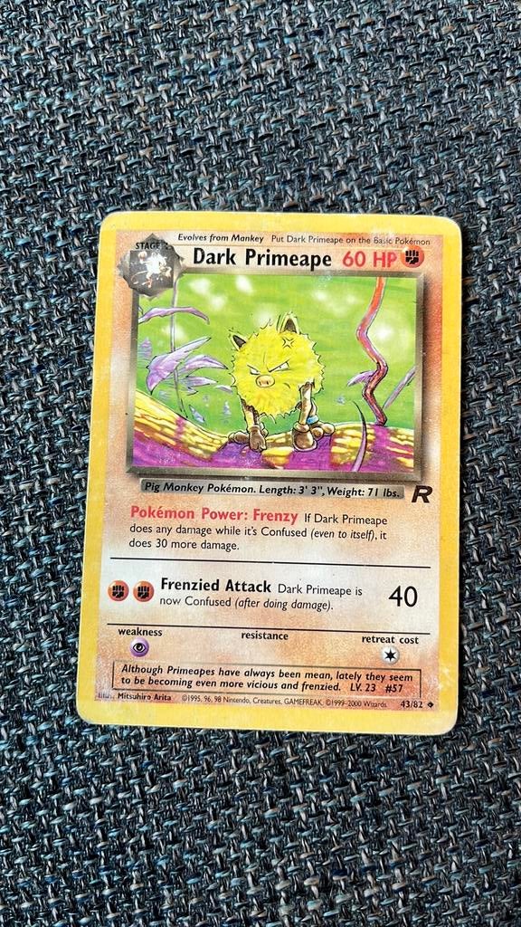 Primape 43/82 team rocket, Verzenden, Gebruikt, Losse kaart