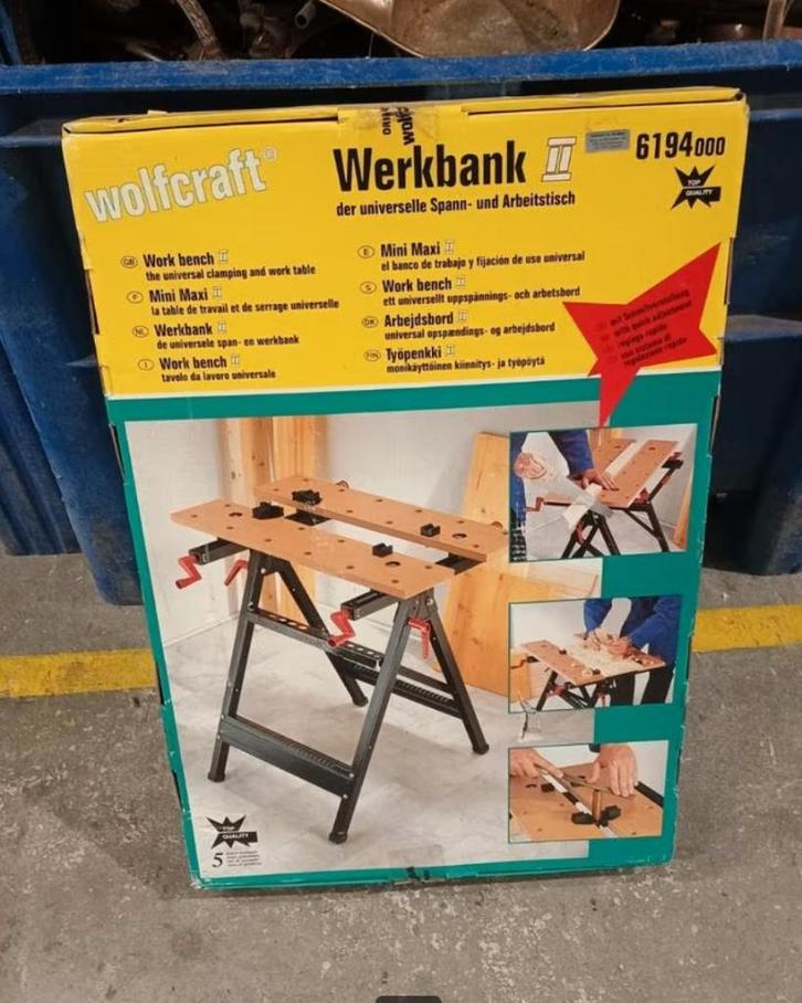 Wolfcraft werkbank workmate, Doe-het-zelf en Verbouw, Werkbanken, Nieuw, Inklapbaar, Ophalen