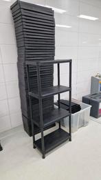 Kunststof stellingkasten, zwart, Ophalen, Gebruikt