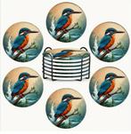Onderzetters met IJsvogel steen met standaard, Ophalen of Verzenden, Nieuw, Glas of Kopje