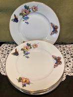 Gebaksbordje MZ, vlinders en bloemetjes (100226), Ophalen of Verzenden, Gebruikt, Porselein, Overige stijlen