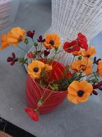 Fidrio vaas incl kunstbloemen, Ophalen, Minder dan 50 cm, Rood, Glas