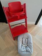 Rode stokke tripp trapp / trip trap + babyset en newborn, Ophalen of Verzenden, Gebruikt, Meegroeistoel, Stoelverkleiner