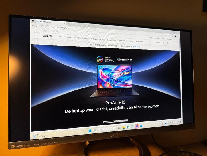 Asus MX25AQ WQHD-monitor, Computers en Software, Monitoren, Gebruikt, 60 Hz of minder, DisplayPort, HDMI, Ingebouwde speakers