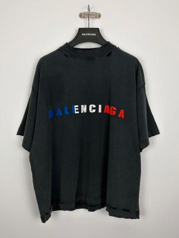 Balenciaga International France Cropped T-Shirt Zwart Maat 1 beschikbaar voor biedingen