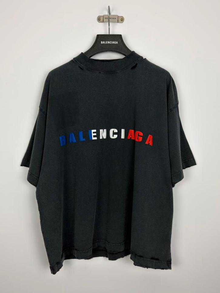 Balenciaga International France Cropped T-Shirt Zwart Maat 1, Kleding | Heren, T-shirts, Nieuw, Maat 46 (S) of kleiner, Zwart