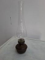 antieke gave koperen olielamp, Antiek en Kunst, Ophalen of Verzenden