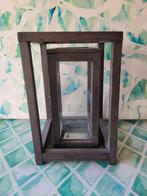 Mooie houten lantaarn 20x20 x 31 cm van 25, nu maar 10 euro, 25 tot 50 cm, ., Zwart, Nieuw