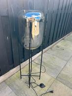 Retro vloerlamp, Huis en Inrichting, Lampen | Vloerlampen, Ophalen, 100 tot 150 cm, Zo goed als nieuw, Glas