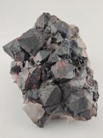 Iriserende hematiet op bergkristal, Ophalen of Verzenden