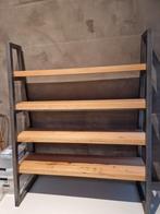Industriële Kast: Staal & Eiken Planken, Ophalen, Met plank(en), 100 tot 150 cm, Zo goed als nieuw