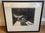 Don Dekker - '74-II' Ets met Duiven, Antiek en Kunst, Ophalen of Verzenden