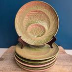 6 Fantastische artisjok of asperge borden van Gien Frankrijk, Antiek en Kunst, Ophalen of Verzenden